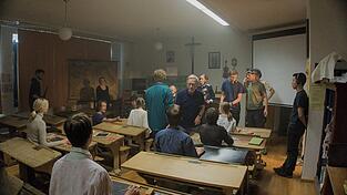 Am Set des Schulmuseums Ahrain ging es hochprofessionell zu.