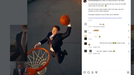 In einem Video spielt Oberb&uuml;rgermeister Thomas Haslinger &uuml;ber den D&auml;chern der Stadt Landshut Basketball.
