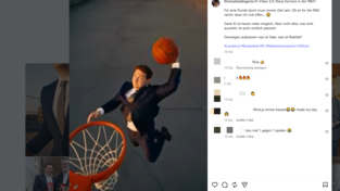 In einem Video spielt Oberbürgermeister Thomas Haslinger über den Dächern der Stadt Landshut Basketball. In einem Video spielt Oberbürgermeister Thomas Haslinger über den Dächern der Stadt Landshut Basketball.