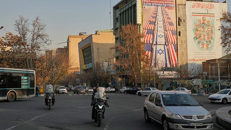 USA und Israel als Feindbild: Stra&szlig;enszene im Iran.