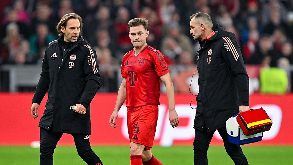 Verletzt raus: DFB-Kapitän Joshua Kimmich verletzt sich beim Bayern-Sieg.