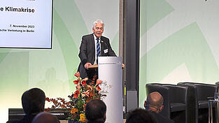 TFZ-Chef Bernhard Widmann bei seiner Festrede in Berlin.