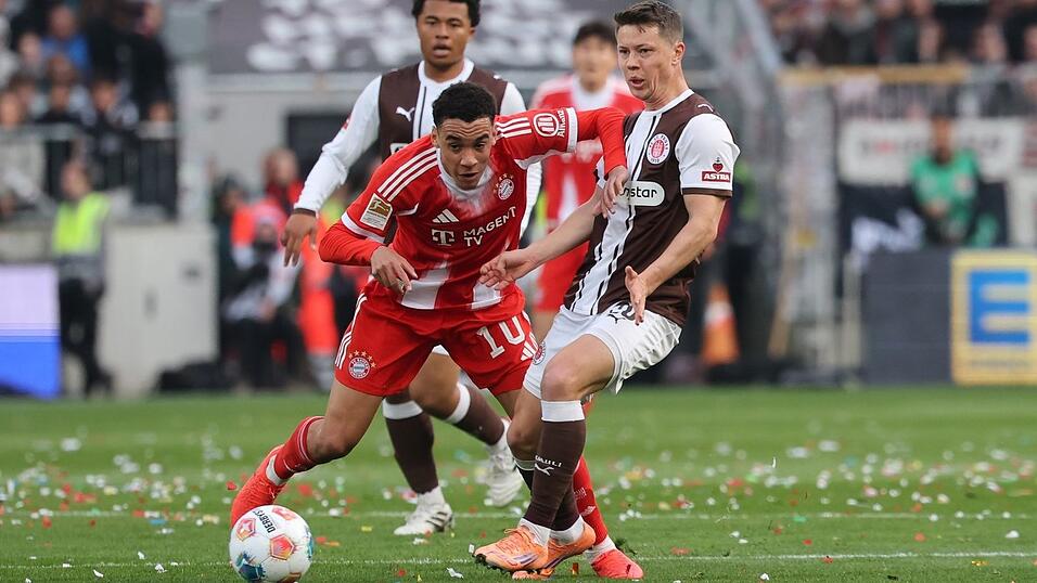 Jamal Musiala im Spiel beim FC St. Pauli. Jamal Musiala im Spiel beim FC St. Pauli.