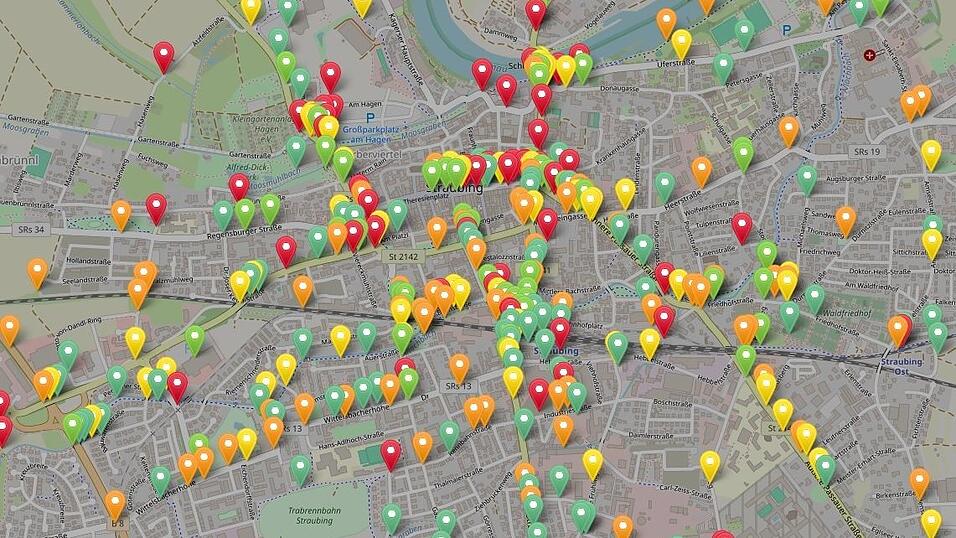 525 Einträge gibt es derzeit im Mängelmelder der Stadt. Die gelben Punkte befinden sich aktuell in Prüfung, die grünen wurden an die zuständige Stelle weitergegeben oder bereits umgesetzt, die orangen werden bei künftigen Planungen berücksichtigt, und die roten sind in der gewünschten Form nicht umsetzbar. 525 Einträge gibt es derzeit im Mängelmelder der Stadt. Die gelben Punkte befinden sich aktuell in Prüfung, die grünen wurden an die zuständige Stelle weitergegeben oder bereits umgesetzt, die orangen werden bei künftigen Planungen berücksichtigt, und die roten sind in der gewünschten Form nicht umsetzbar.