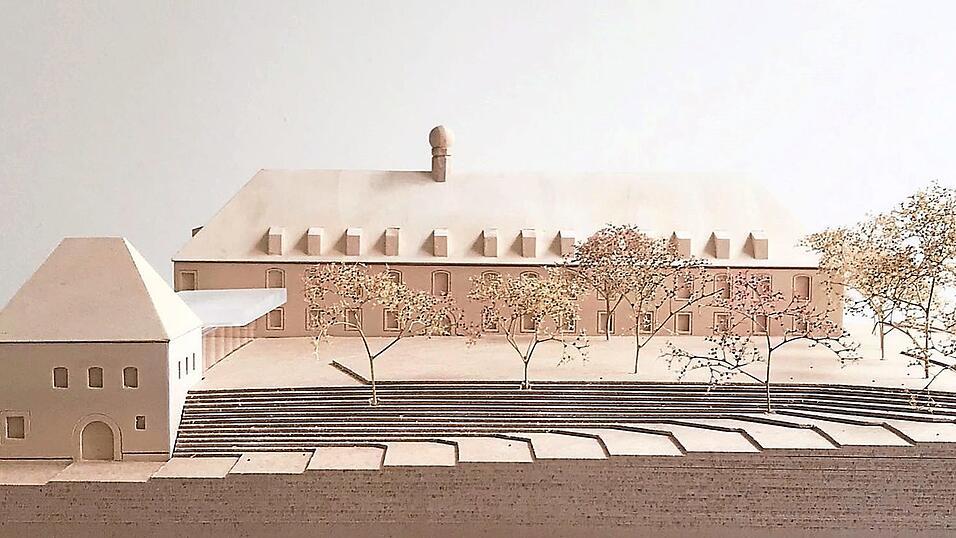 Ein Modell des k&uuml;nftigen internationalen G&auml;stehauses