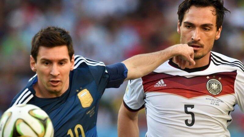 Mats Hummels hatte viel Mühe mit Argentiniens Superstar Lionel Messi. Foto: Marcus Brandt Mats Hummels hatte viel Mühe mit Argentiniens Superstar Lionel Messi. Foto: Marcus Brandt
