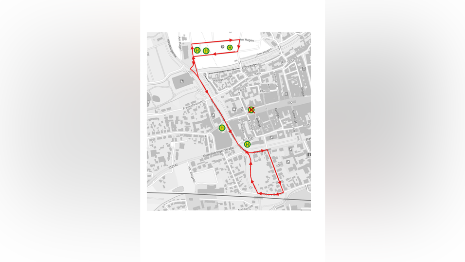 Die geänderte Routenführung gilt voraussichtlich bis September 2025. Die geänderte Routenführung gilt voraussichtlich bis September 2025.