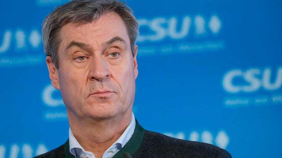 Söder auf der Pressekonferenz