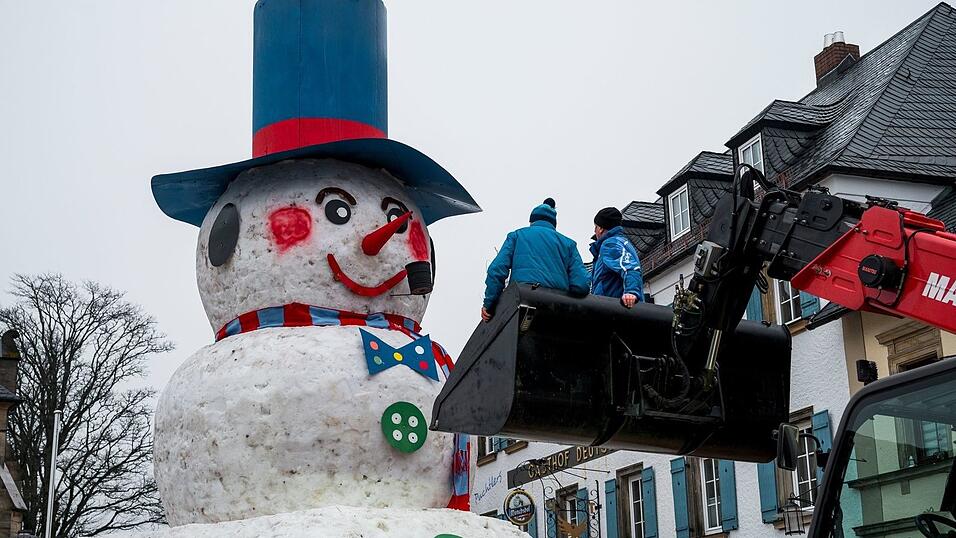 So l&auml;chelte Schneemann &laquo;Jakob&raquo; im Jahr 2023. (Archivbild)