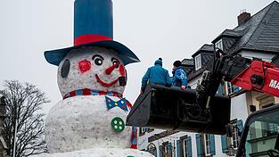 So l&auml;chelte Schneemann &laquo;Jakob&raquo; im Jahr 2023. (Archivbild)