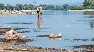 Diese beiden stehen zum Glück nur im Niedrigwasser der Donau. Richtiges Baden in Flüssen kann jedoch sehr gefährlich werden. Die Strömung kann Schwimmer schnell mitreißen, sogar Erwachsene. Das Tückische: Man sieht die Stömung oft gar nicht. 