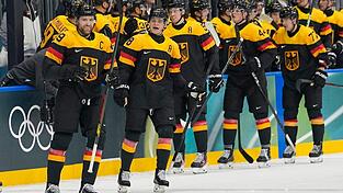 Leon Draisaitl (l) und Tim St&uuml;tzle (r) machten gegen D&auml;nemark unter anderem den Unterschied.