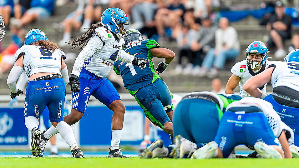 Kamal Cass (1, hier gegen Allg&auml;u Comets) konnte erneut L&uuml;cken in der Verteidigung finden.