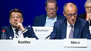 Radtke und Merz - die beiden Protagonisten des CDA-Kongresses.