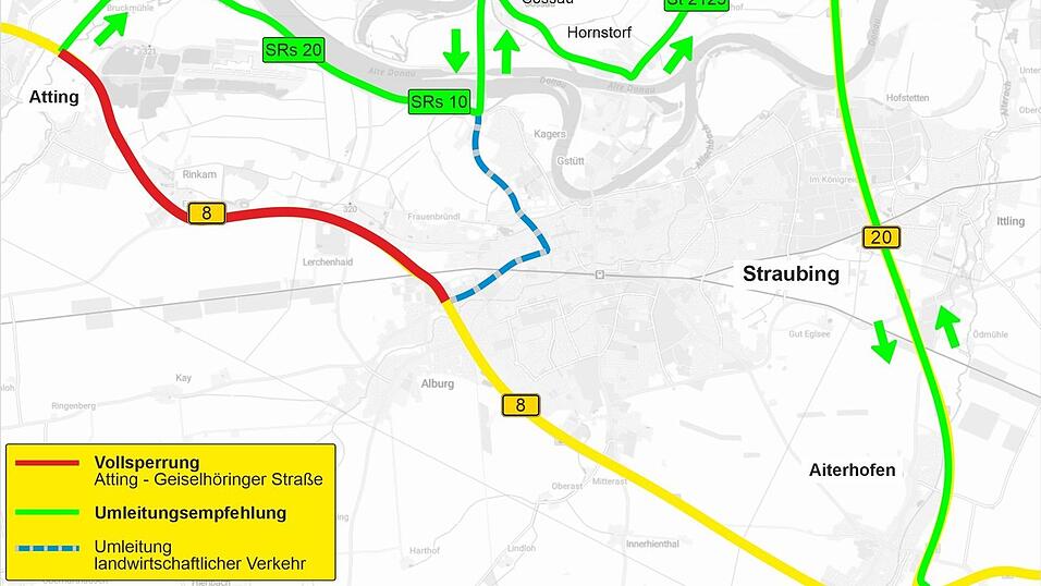 So sieht der Plan f&uuml;r die Umleitungen aus.&nbsp;