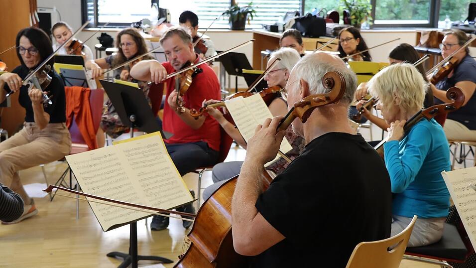 Im Orchester spielt eine bunte Mischung aus Profis, Semi-Profis und auch solchen, die &uuml;ber Jahre nicht gespielt haben.