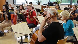 Im Orchester spielt eine bunte Mischung aus Profis, Semi-Profis und auch solchen, die &uuml;ber Jahre nicht gespielt haben.