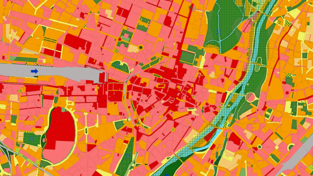 Bis auf ein Feld von fünf auf fünf Meter kann die Stadt jetzt die Temperaturen im Stadtgebiet analysieren. Bis auf ein Feld von fünf auf fünf Meter kann die Stadt jetzt die Temperaturen im Stadtgebiet analysieren.