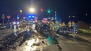 Die Feuerwehr hatte viel zu tun.