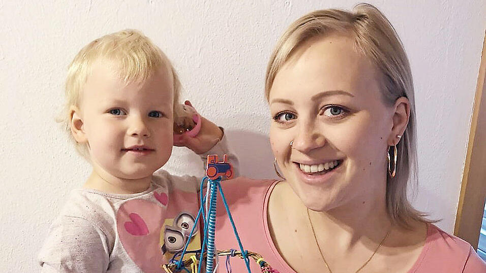 Mutter und Kind hatten ihre Freude an der Aktion.