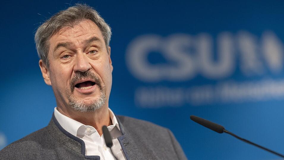 Wie erwartet stimmt die CSU-Spitze um Parteichef Markus Söder geschlossen für die Kanzlerkandidatur von CDU-Chef Friedrich Merz. Wie erwartet stimmt die CSU-Spitze um Parteichef Markus Söder geschlossen für die Kanzlerkandidatur von CDU-Chef Friedrich Merz.