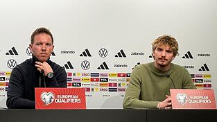 Bundestrainer Nagelsmann (l.) setzt auch auf Nick Woltemade (r.). Bundestrainer Nagelsmann (l.) setzt auch auf Nick Woltemade (r.).