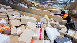 2025 wickelten die europäischen Zollämter nach Angaben der EU-Staaten rund sechs Milliarden Pakete von Onlinehändlern ab. (Symbolbild) 2025 wickelten die europäischen Zollämter nach Angaben der EU-Staaten rund sechs Milliarden Pakete von Onlinehändlern ab. (Symbolbild)