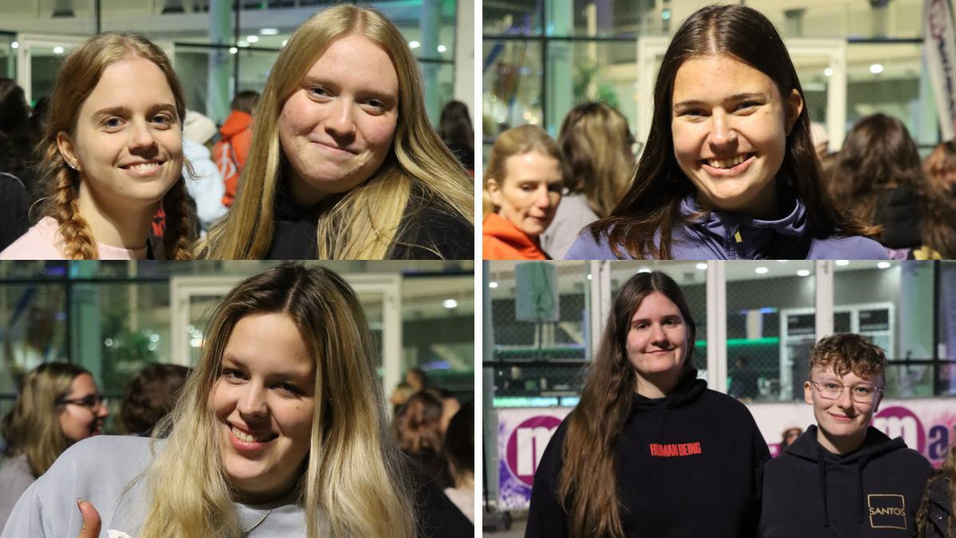 Die Nico Santos-Fans in Straubing: Vanessa Altasee, Leni Nagl, Lena Laubner (oben, v.l.), Nela Moralic, Sophia Seyfried und Nina Schwarz (unten, v.l.). Die Nico Santos-Fans in Straubing: Vanessa Altasee, Leni Nagl, Lena Laubner (oben, v.l.), Nela Moralic, Sophia Seyfried und Nina Schwarz (unten, v.l.).