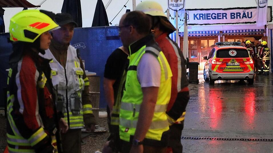 Ein Unwetter machte den Feiernden auf dem Pilstinger Volksfest einen Strich durch die Rechnung.