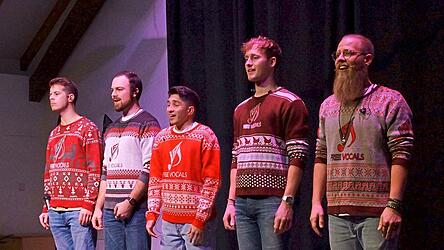 Die fünf Sänger der 'Free Vocals' begeisterten das Publikum im Bürgerstadl.