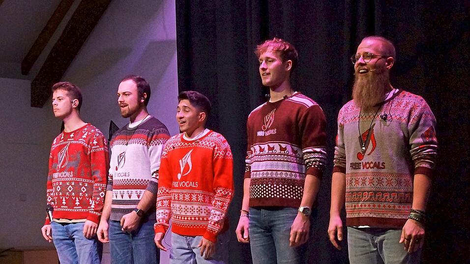 Die fünf Sänger der 'Free Vocals' begeisterten das Publikum im Bürgerstadl. Die fünf Sänger der 'Free Vocals' begeisterten das Publikum im Bürgerstadl.