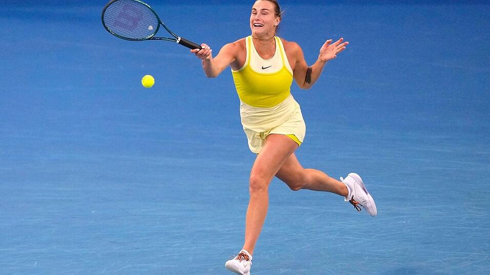 Aryna Sabalenka agierte im Finale der Australian Open zunächst fehlerhaft Aryna Sabalenka agierte im Finale der Australian Open zunächst fehlerhaft
