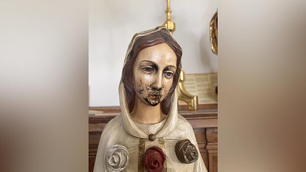 Die Marien-Figur nach der Reinigung.&nbsp;