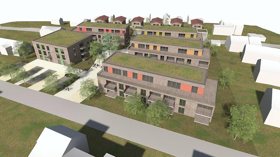 Der neue Plan sieht 65 statt 81 Wohnungen in fünf statt neun Wohnblöcken vor. Der neue Plan sieht 65 statt 81 Wohnungen in fünf statt neun Wohnblöcken vor.