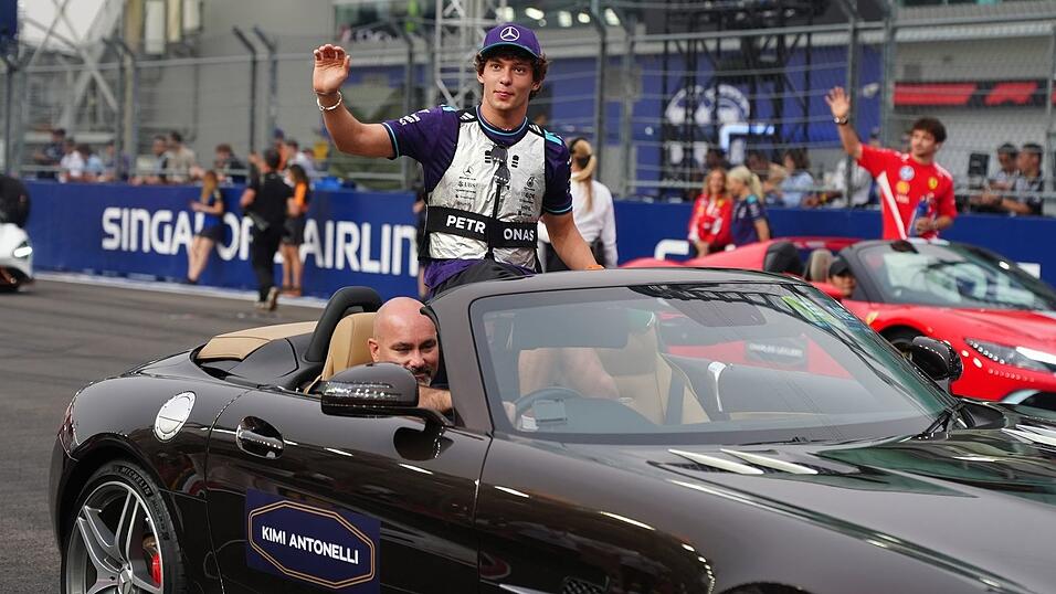 Kimi Antonelli hat einige Sorgen in Singapur. Kimi Antonelli hat einige Sorgen in Singapur.