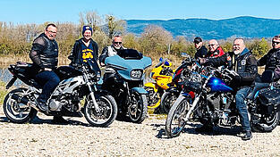 Fa&szlig; Riders unterwegs: Mike Irber, Susanne Rosenwirth, Dirk Starke, David Z&ouml;llner, J&uuml;rgen Ulbrich, G&uuml;nther Z&ouml;llner und Christian Leipold (v.l.).