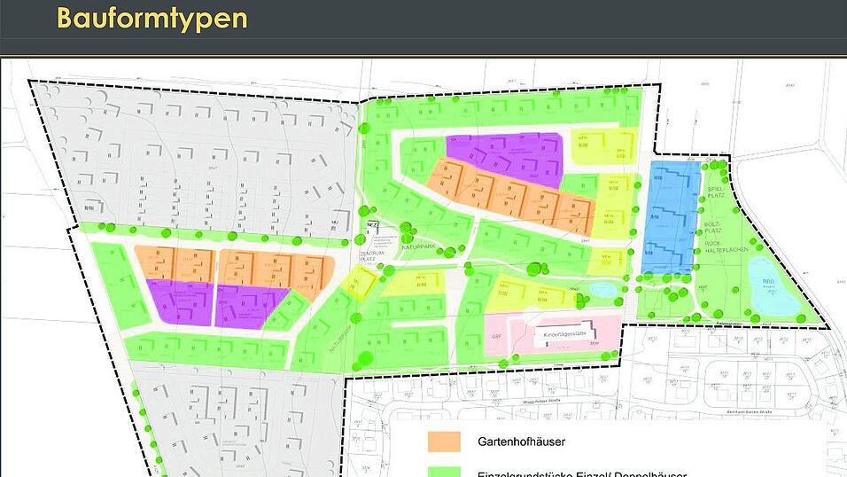 Im Norden, anschließend an das Wohngebiet 'Am Regensburger Weg', plant der Markt ein neues Wohngebiet. Rund 100 Gebäude sollen in einem ersten Schritt entstehen. Im Norden, anschließend an das Wohngebiet 'Am Regensburger Weg', plant der Markt ein neues Wohngebiet. Rund 100 Gebäude sollen in einem ersten Schritt entstehen.