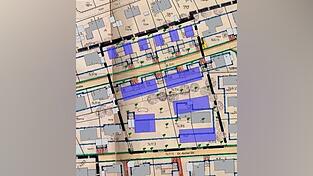 Der abge&auml;nderte Bebauungsplan sieht im Norden nun Parzellen f&uuml;r Einfamilienh&auml;user vor. Im S&uuml;den verl&auml;uft die Dr.-Aicher-Stra&szlig;e.
