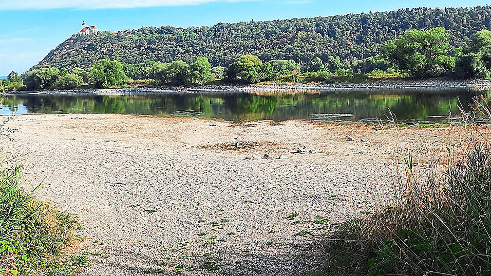 Trockenheit im August auch an der Donau bei Hermannsdorf (Gemeinde Aiterhofen). Trockenheit im August auch an der Donau bei Hermannsdorf (Gemeinde Aiterhofen).