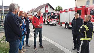 Besprechung am Schanzlweg mit OB Pannermayr (M.).