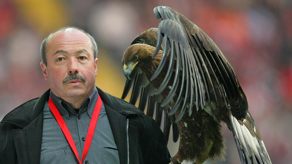 Der Adler Attila unterstützt die Eintracht bei ihren Spielen. Der Adler Attila unterstützt die Eintracht bei ihren Spielen.