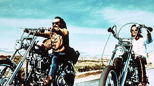 Film-Ikonen: Peter Fonda (rechts) und Dennis Hopper in 'Easy Rider' aus dem Jahr 1969