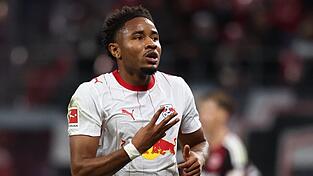 Eins, zwei, drei: Nkunku erzielte den ersten Leipziger Bundesliga-Hattrick. Eins, zwei, drei: Nkunku erzielte den ersten Leipziger Bundesliga-Hattrick.
