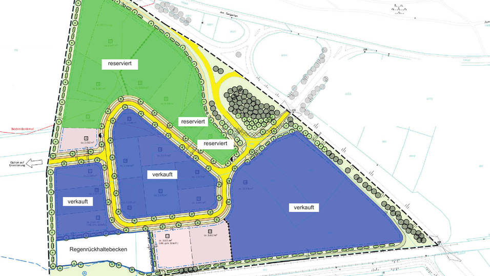 Das Gewerbegebiet Lerchenhaid ensteht erst, ist aber schon 'fast voll'.