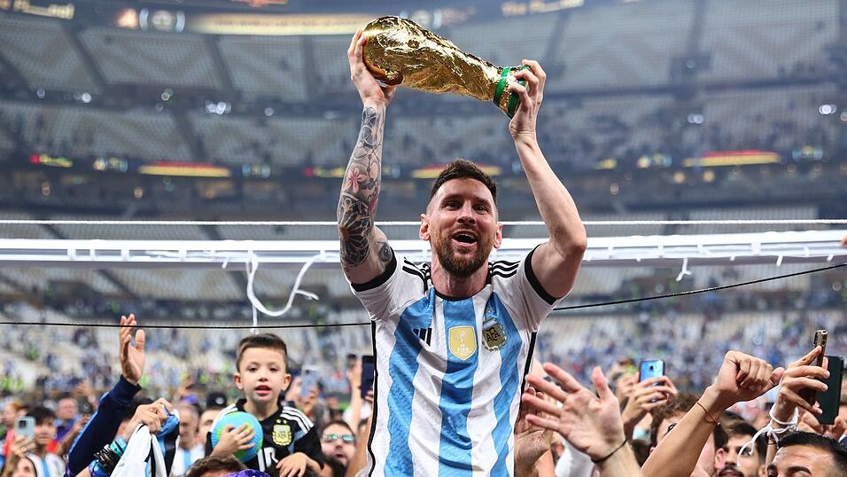 Am Ziel: Lionel Messi beim argentinischen WM-Triumph 2022. (Archivbild)