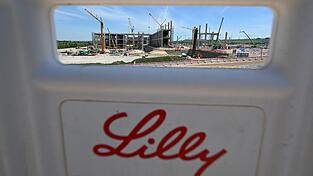 Am neuen Standort des US-Konzerns Eli Lilly im rheinland-pf&auml;lzischen Alzey laufen die Bauarbeiten - nun sollen die Investitionen halbiert werden (Archivbild)