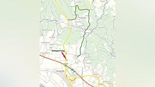 Hier verläuft die Umleitungsstrecke. Hier verläuft die Umleitungsstrecke.