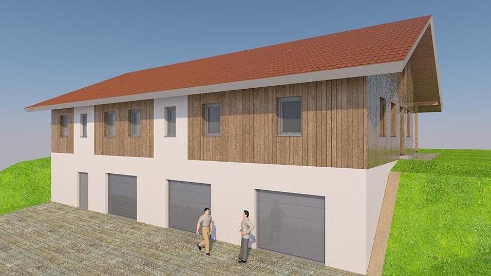 So ist die Sicht auf das geplante Funktionsgebäude vom Parkplatz aus. So ist die Sicht auf das geplante Funktionsgebäude vom Parkplatz aus.