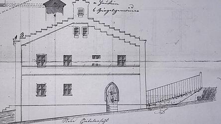 Der Neubau des Spitalgeb&auml;udes in K&ouml;tzting nach dem Marktbrand am 3. Juni 1867 wurde nicht verwirklicht.
