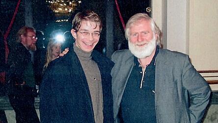 Sch&ouml;ne Erinnerungen haben Bestand: Bernhard M&uuml;ller mit dem irischen Folkmusiker John Sheahan, der letzte der 'Dubliners'.